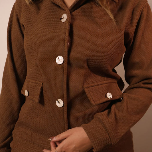 Wooliana Women’s Coco Winter Co-Ord Set | Fleece-Lined Warm Casual Co-Ord for Women | Long Sleeve Stylish Winter Outfit