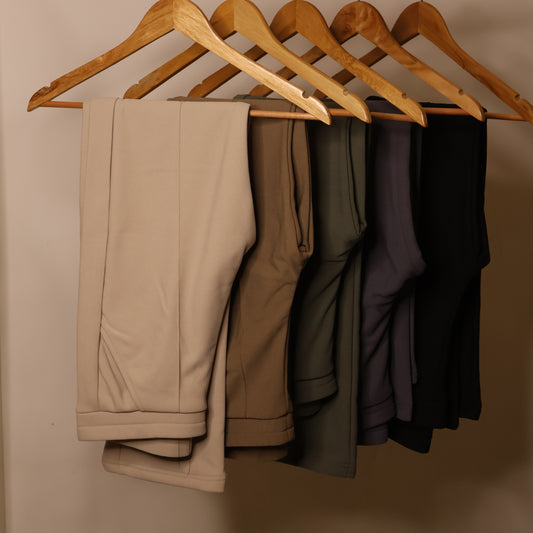 Wooliana Women’s Pastel Green Fleece-Lined Wool Warm Trousers | Winter Pants for Cozy Elegance